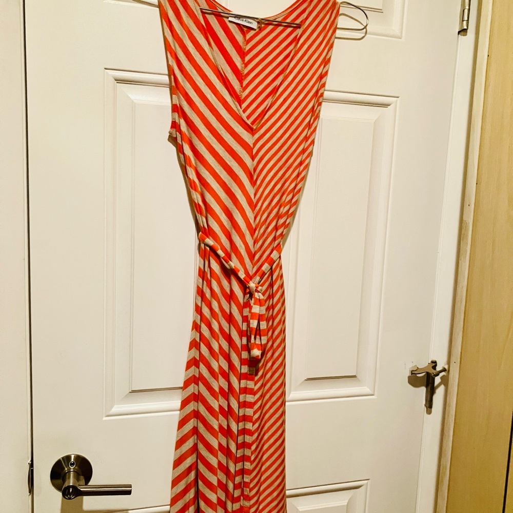 Striped A-line Dress